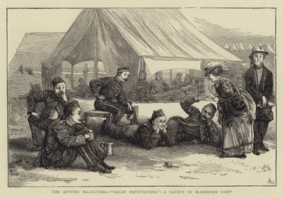 De Herfstmanoeuvres, Grote Verwachtingen, een Schets in Blandford Kamp door William III Bromley